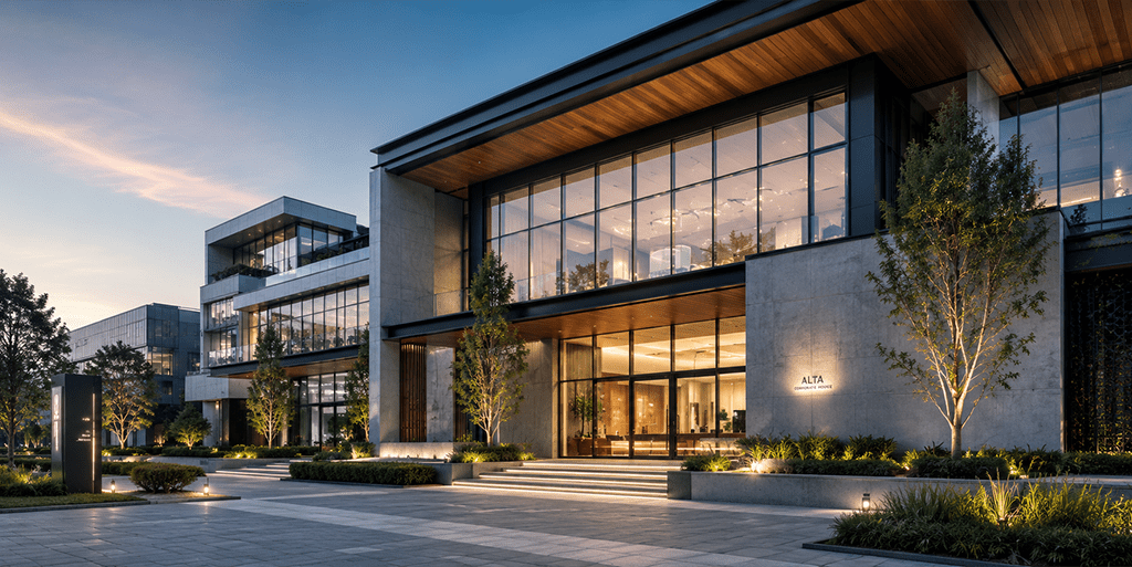 Modern commercial building